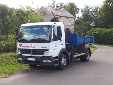 Mercedes-Benz Atego + přepravní kontejner + Hydraulická Ruka HIAB 071 (3,5t)